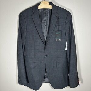 J Ferrar Mens 36 R Suit Jacket Slim Fit Charcoal Ultra Comfort Stretch Formal